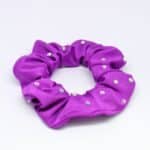 Scrunchie - vijolični z AB kristali