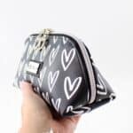 Peresnica FABUOLOSA - črna z belimi srčki - slika 2