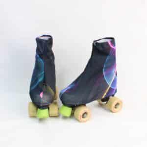 Nogavičke za kotalke in drsalke - abstraktni potisk na črni