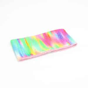 Trak za ušesa podložen, mavrični z zlatimi pikicami