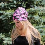 Dvostranska kapa - Maskirna roza, vijola, črna/črna - slika 2