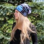 Dvostranska kapa - Potisk v modrih odtenkih na temno modri/temno modra - slika 2