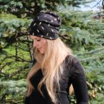 Dvostranska kapa - Črna z zlatim potiskom/črna - slika 2