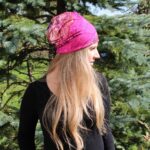 Dvostranska kapa - Abstraktno barvita/ciklamna - slika 3