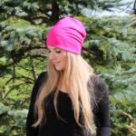 Dvostranska kapa - Abstraktno barvita/ciklamna - slika 4