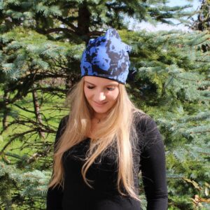 Dvostranska kapa - Pariško modro črna/črna