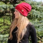 Beanie zimska kapa - rdeča - slika 2