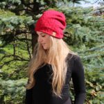 Zimska kapa - Pletivo kitke rdeča