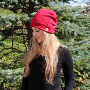 Zimska kapa - Pletivo kitke rdeča
