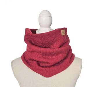 Zimski buf - pletivo kitke rdeča