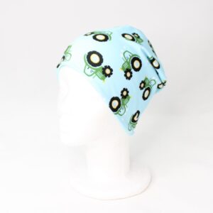 Dvostranska kapa - Traktorji na mint svetlo modri/mint svetlo modra