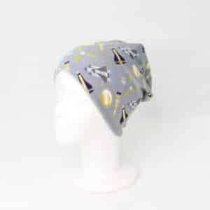 Dvostranska kapa - Rakete na sivi/melirano svetlo siva