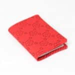 OVITEK za Potni list - Rdeč s potiskom rožic