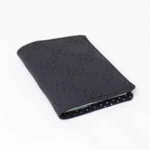 OVITEK za Potni list - Črn s potiskom rožic