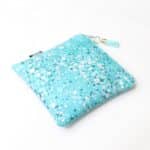 Torbica za higienske vložke - turkizna s pikami