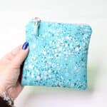 Torbica za higienske vložke - turkizna s pikami - slika 2