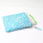 Torbica za higienske vložke - turkizna s pikami - slika 3